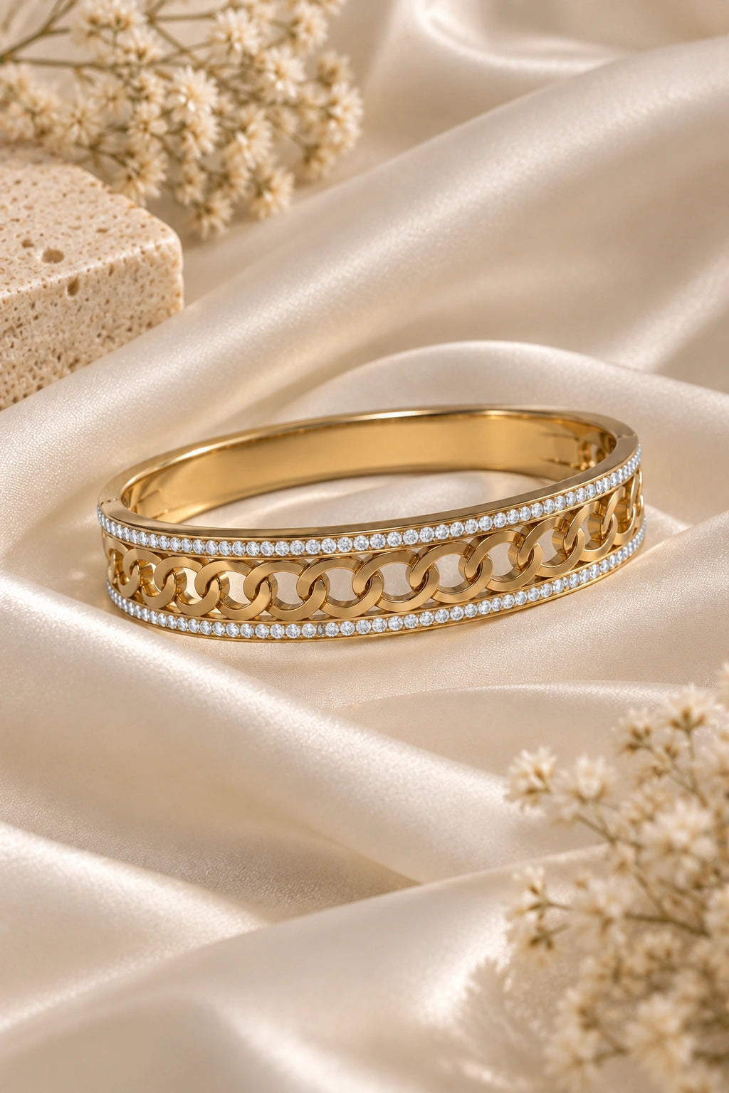 Champagne Gold Pave  Bracelet