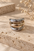 Two-Tone Triple Band Ring