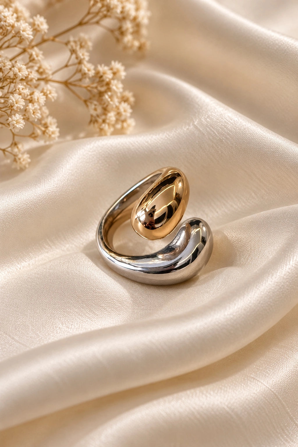 Two-Tone Teardrop Bypass Ring