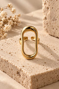 Gold Elongated Oval Ring