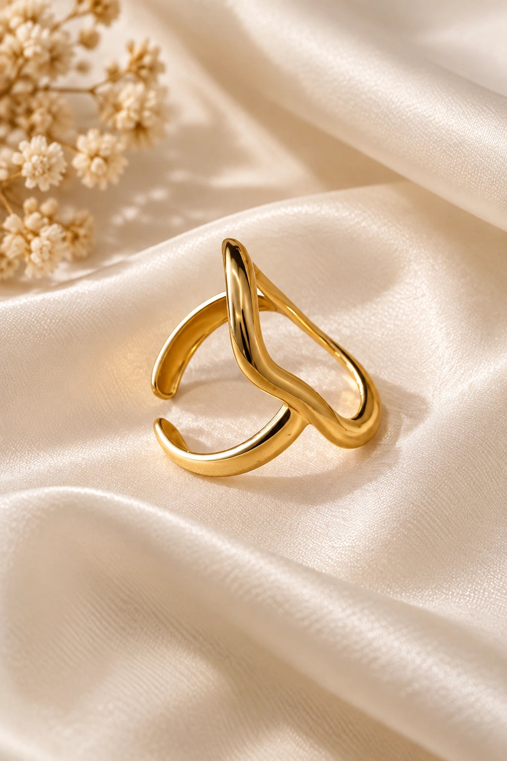 Gold Elongated Oval Ring