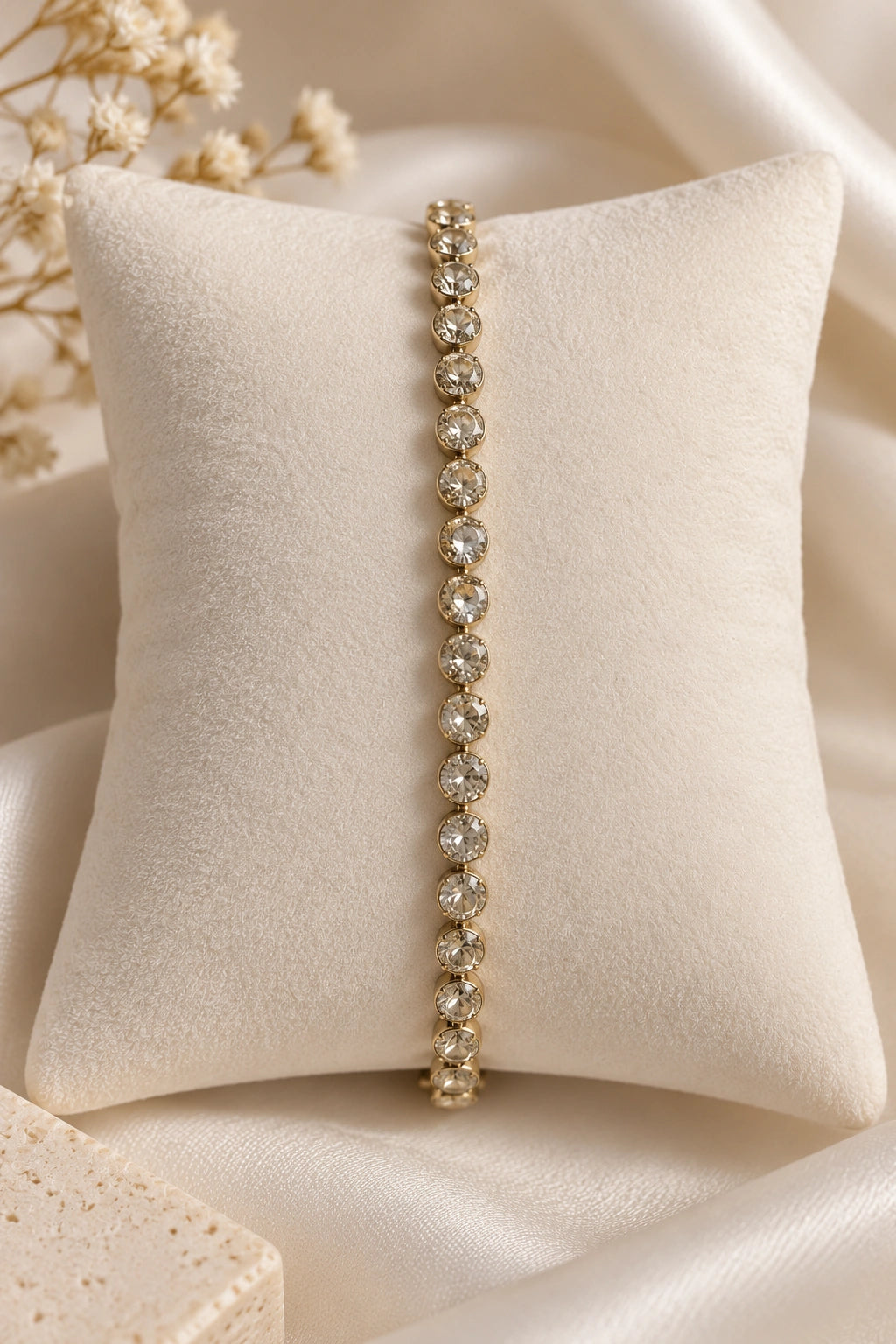 Crystal Round-Cut Tennis Bracelet