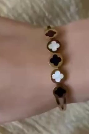 Clover Medallion Bangle