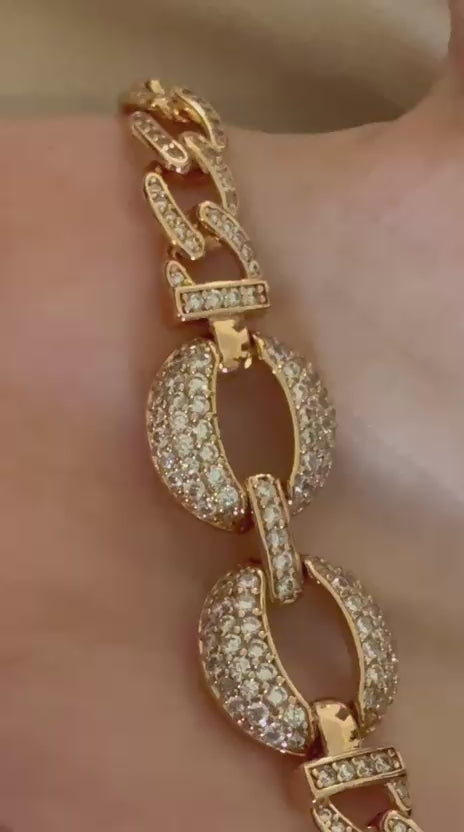 Crystal Circle Link Bracelet