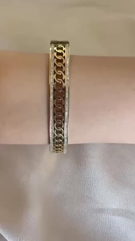 Champagne Gold Pave  Bracelet