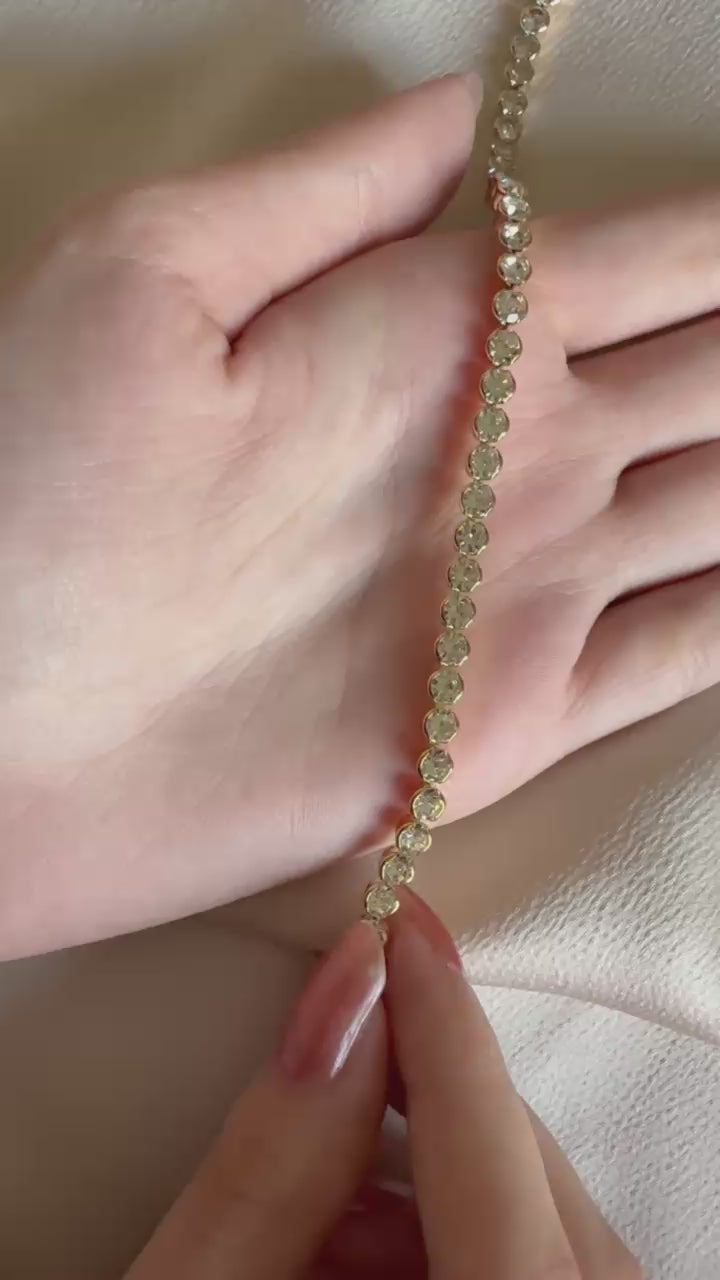 Crystal Round-Cut Tennis Bracelet